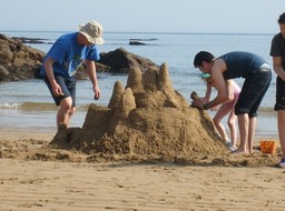 Sandcastels on Roome Bay Beach